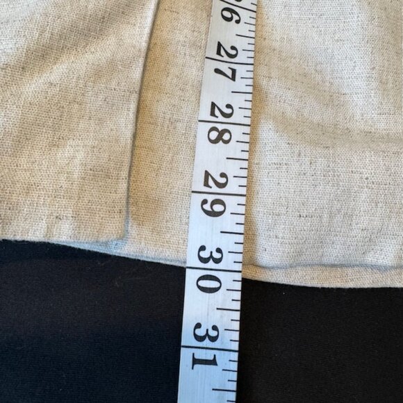 JustFab Linen-Blend Double-Breasted Blazer Beige Women's – Size XL - Picture 6 of 9